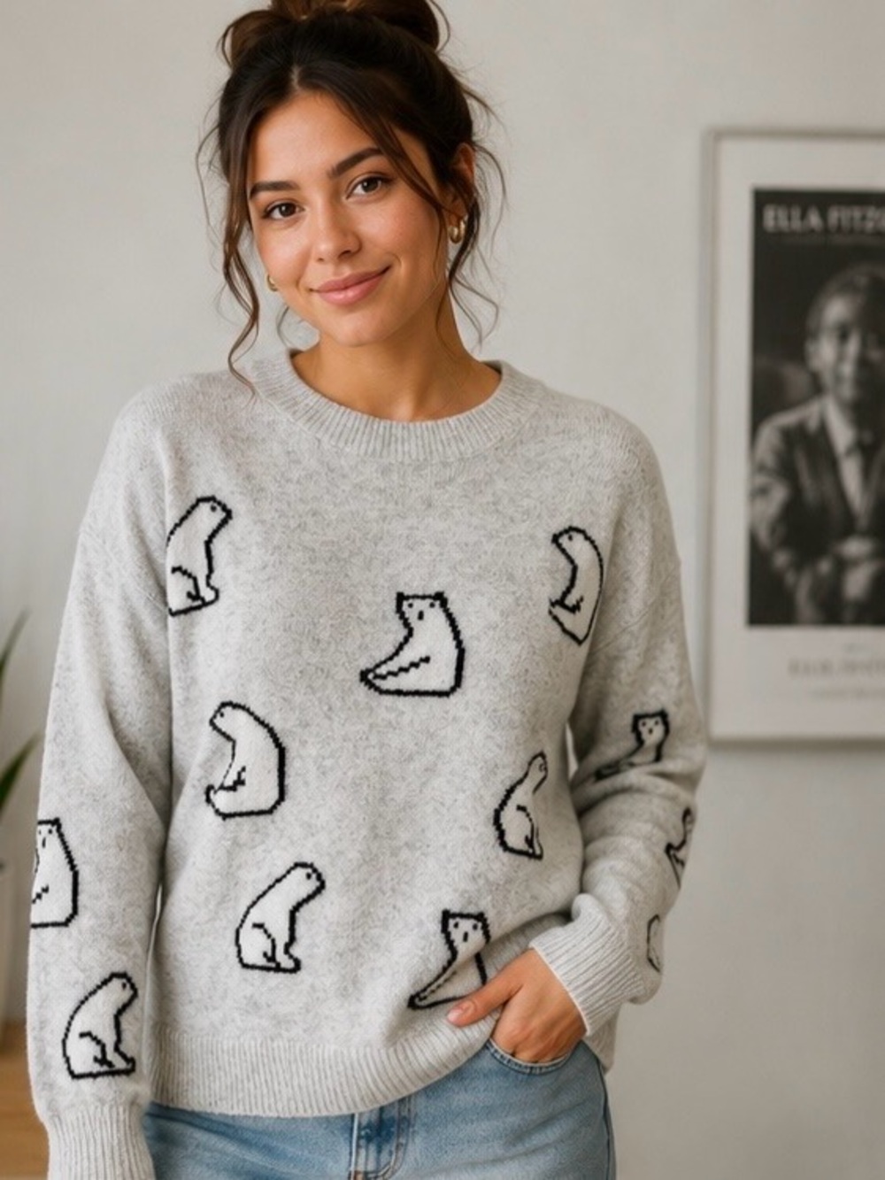 LOFT Polar Bear Pattern Sweater
Size Small